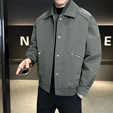 标90男士简约翻领假两件羽绒服上衣外套百搭A329-YR3605-P265，男装羽绒服，电商A329