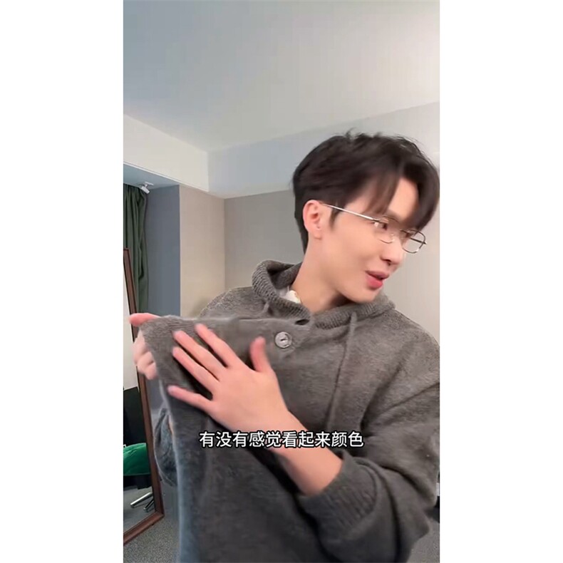 重磅秋冬装北极绒开衫毛衣美式复古休闲慵懒风针织衫加厚连帽外套,男装针织衫/毛衣,电商A486-1
