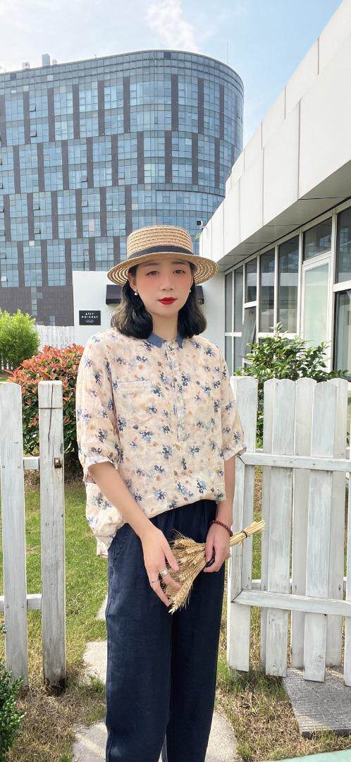 纯苎连衣裙小衫裤子裙子衬衣 时尚风 风淑女风休闲风，女装连衣裙，川哲