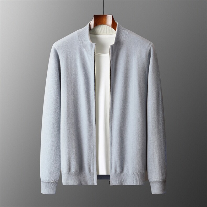 2024秋冬新款35%羊绒男士双层加厚双面穿羊绒开衫男装,男装羊绒套衫,雪贝坊一店