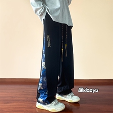 XZ616早秋季新款风刺绣拼接休闲裤TY914M-5XLP45控58，男装休闲裤，星座512A（原616）