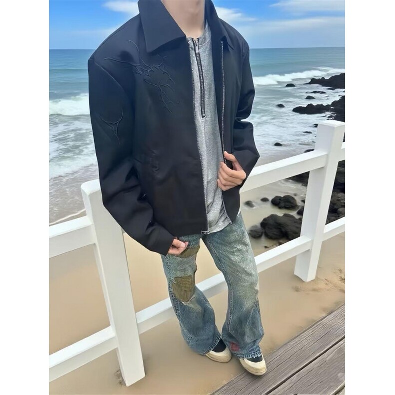 现货网图秋冬男装商务休闲拉链轻薄棉服夹克外套文艺HT231-P65图片