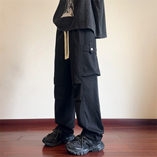 直播数据款春季新款大口袋伞兵裤宽松直筒休闲裤工装裤K515-P42，男装休闲裤，星座914-3
