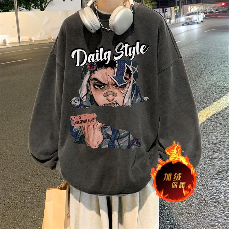 直播品质 500克重磅美式做旧水洗卫衣 H1336-常规特P45-加绒特P55图片