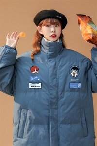 ！2023冬季新款男女同款立领棉衣百搭情侣棉服外套MY110特P78图片