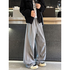 潮牌直筒运动卫裤男女垂感美式复古裤子宽松设计感休闲裤K9164P58，男装休闲裤，电商D206-1