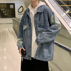 时尚慵懒潮牌夹克新款韩版气质翻领ins修身潮流男港风W1054-P60，男装夹克，星座512-2