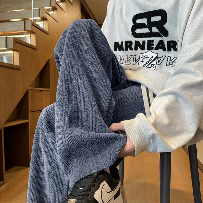 ！2025秋冬新款男士重磅麦穗休闲裤直筒百搭长裤WK2067特P35，男装休闲裤，电商B220