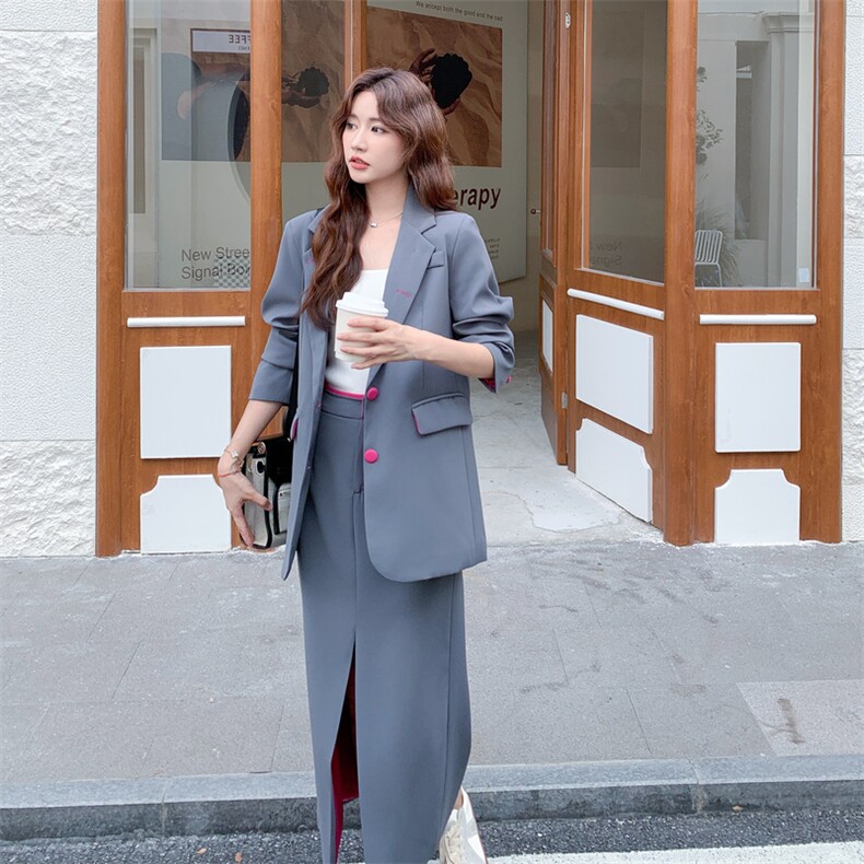 商超品质高端西服套装5580-P215-K348,女装西装,2C275