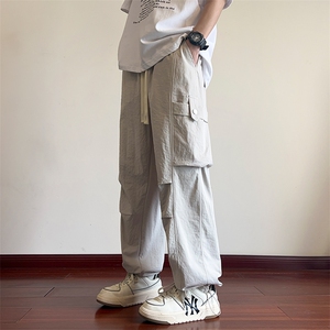直播数据款 春季新款大口袋伞兵裤宽松直筒休闲裤工装裤 K515-P42图片