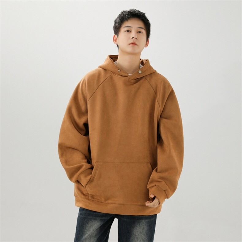JC7456P58主推重磅麂皮绒连帽卫衣男款春季日系复古男生cleanfit,男装卫衣,星座510A-2