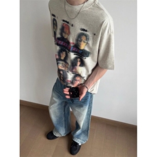 【有货】DT118CC-特P29模糊人像重磅短袖t恤男女款，男装T恤，星座1007（原301D）