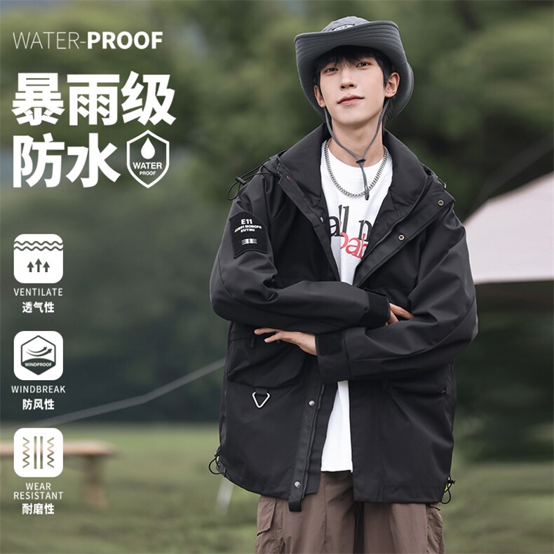 现货！冲锋衣机能夹克高街美式复古工装秋季登山服JK888-P82,男装夹克,电商A021