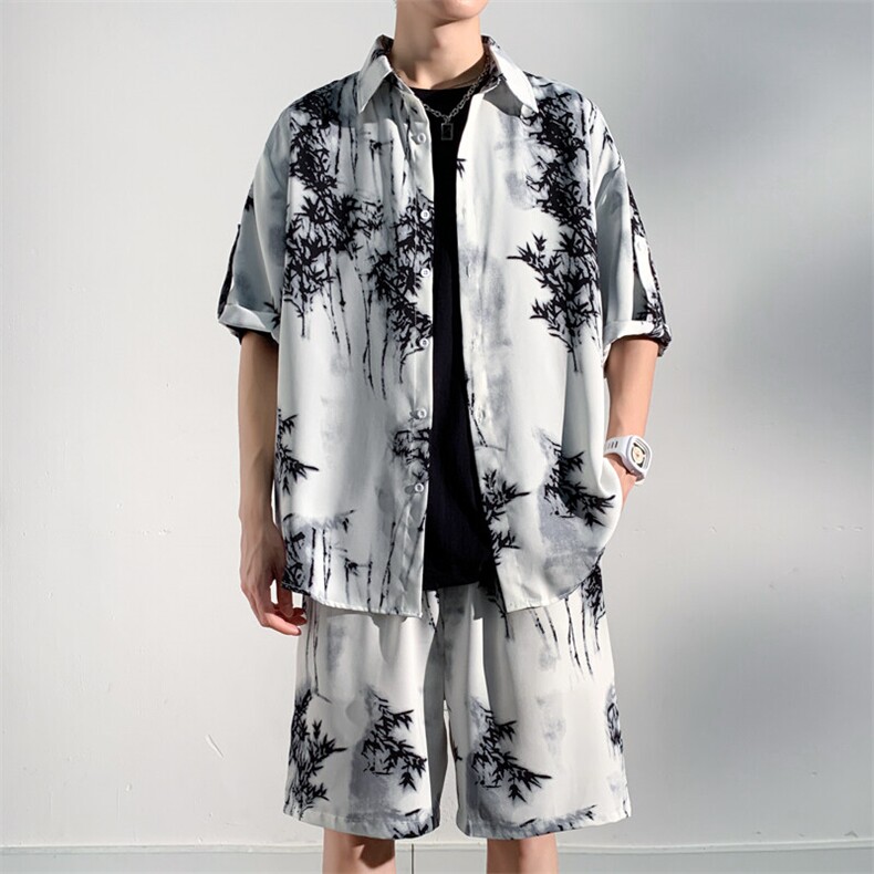 1短衬CS77033特P25DK77055特P18无差价套装TZ77066特P43大码M-5XL,男装休闲套装,星座226-2