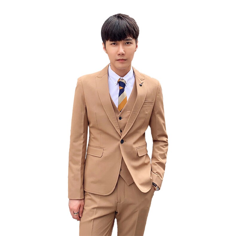 秋冬韩模新品纯色西服套装男三件套小西装外套A470-TZ96,男装西服套装,电商A207