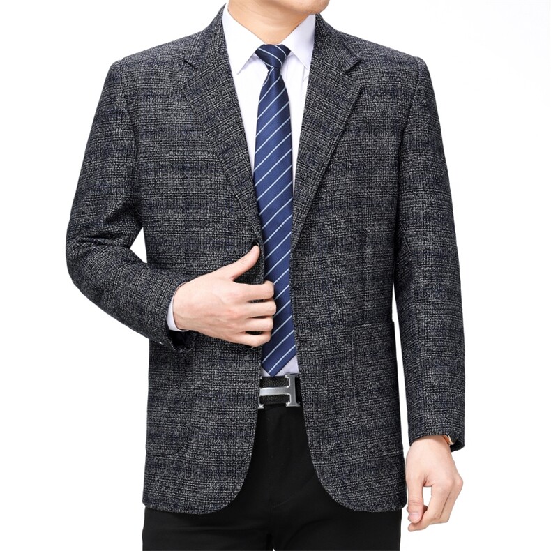 2023春秋季新款西服男商务休闲中年薄款小西装外套单西男免烫便西,男装西服,电商B212（原钱塘6029）