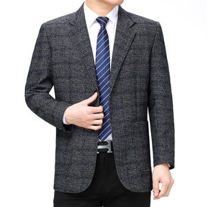 2023春秋季新款西服男商务休闲中年薄款小西装外套单西男免烫便西图片