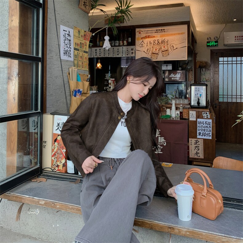 2025年春季现货高品质机车服皮衣外套,女装皮衣,臻衣坊