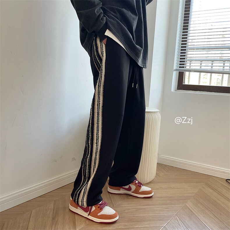 25春装现货休闲阔腿裤男直筒大甩裤男长裤子K213P50,男装休闲裤,星座716A（原星座815-4）
