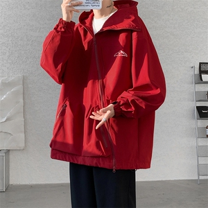 8XL-M 特大码春季Cityboy宽松冲锋衣夹克男女上衣外套男JK1310P85图片