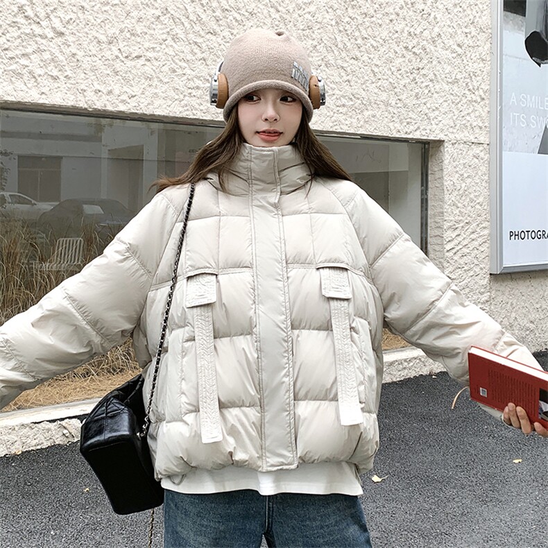 短款羽绒服女款冬季新款韩系小个子宽松外套,女装羽绒服,诺蝶