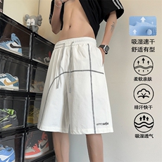 特批P25无差价夏季港风速干明线冰丝凉感宽松轻薄五分裤男DK5845，男装休闲裤，电商A001-1