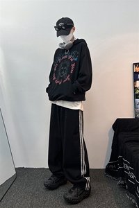 B221 美式ins高街小众宽松三条杠运动牛仔裤 LK23130-P60 控78图片