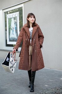 2021 新款长风衣设计款羽绒服图片
