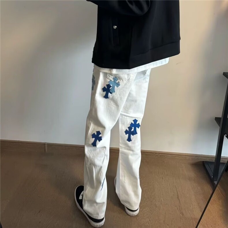 【现货】DK54-批58新款vibe风暗黑高街牛仔裤男潮牌直筒弹力长裤,男装牛仔裤,星座603-2