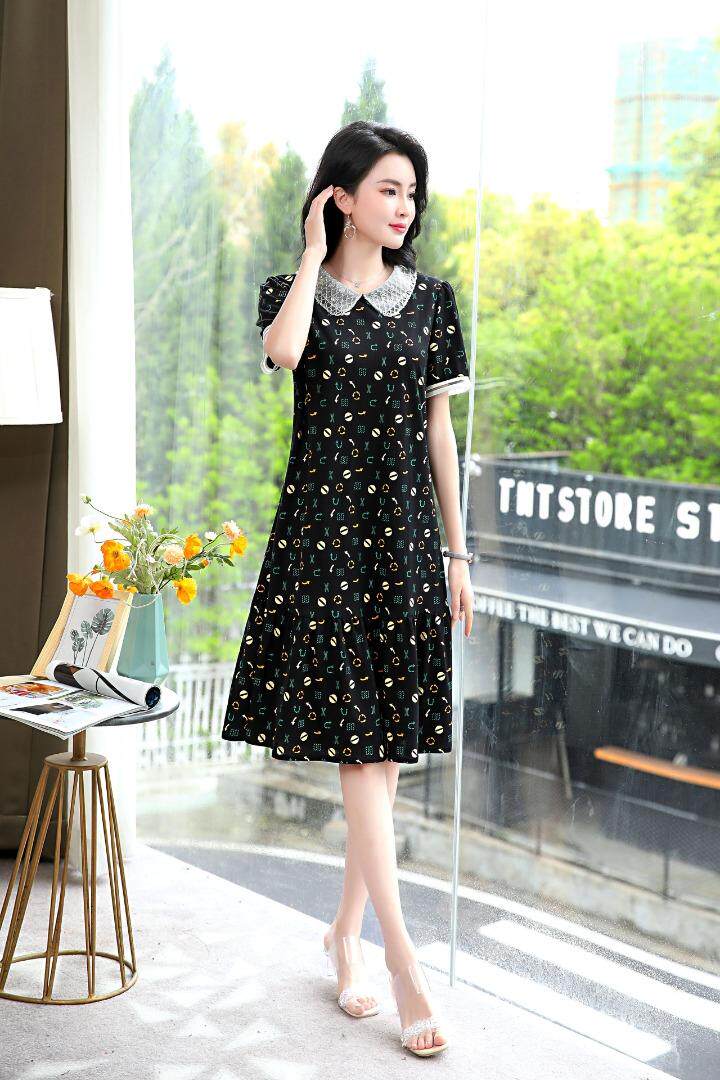 现货～新款连衣裙～气质款L到4XL，女装连衣裙，欧雅思丹尔