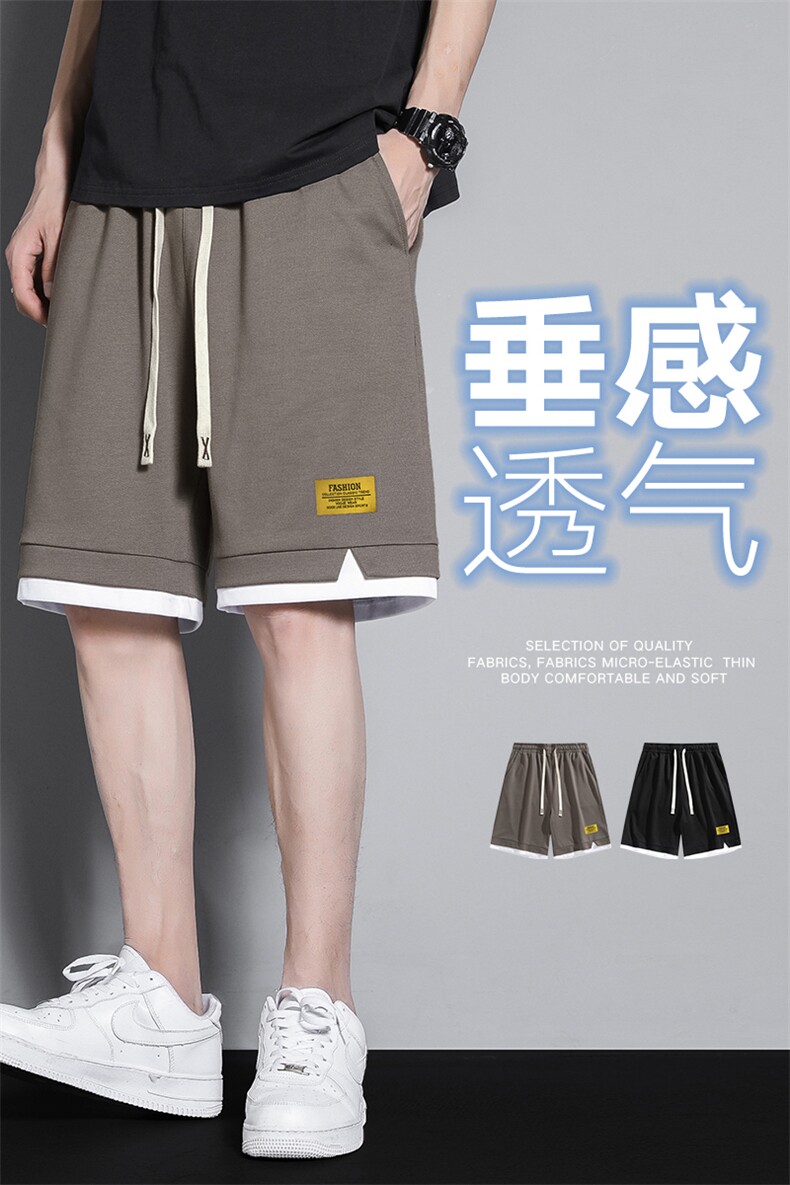 织唛标短裤宽松潮YOA景男休闲百搭五分裤运动短裤CK2410RK01-P30,男装休闲裤,星座717