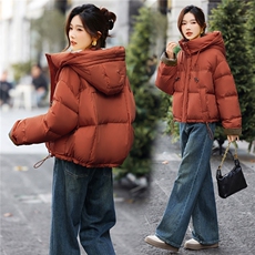 白鸭绒羽绒服女短外套2026冬季新款小个子宽松百搭面包服，女装羽绒服，鑫源服饰
