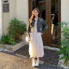 港风复古设计感做旧短款牛仔外套女2025春季新款小个子时尚外套潮，女装短外套，臻衣坊