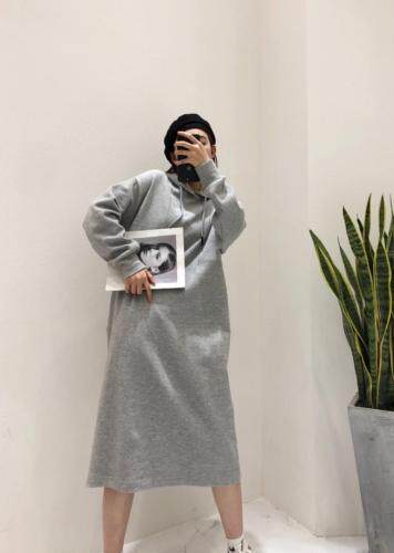 秋季长款卫衣裙，女装卫衣/绒衫，E·呀