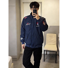 徽章刺绣防风立领潮牌短款夹克机车服，男装夹克，四季星座505