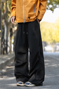 春季新款男女同款伞兵裤直筒弯刀休闲裤DSA157B-K2603-TP38图片