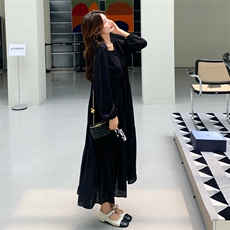 现货黑色长袖连衣裙C158-8603-P115-K168，女装连衣裙，2C158