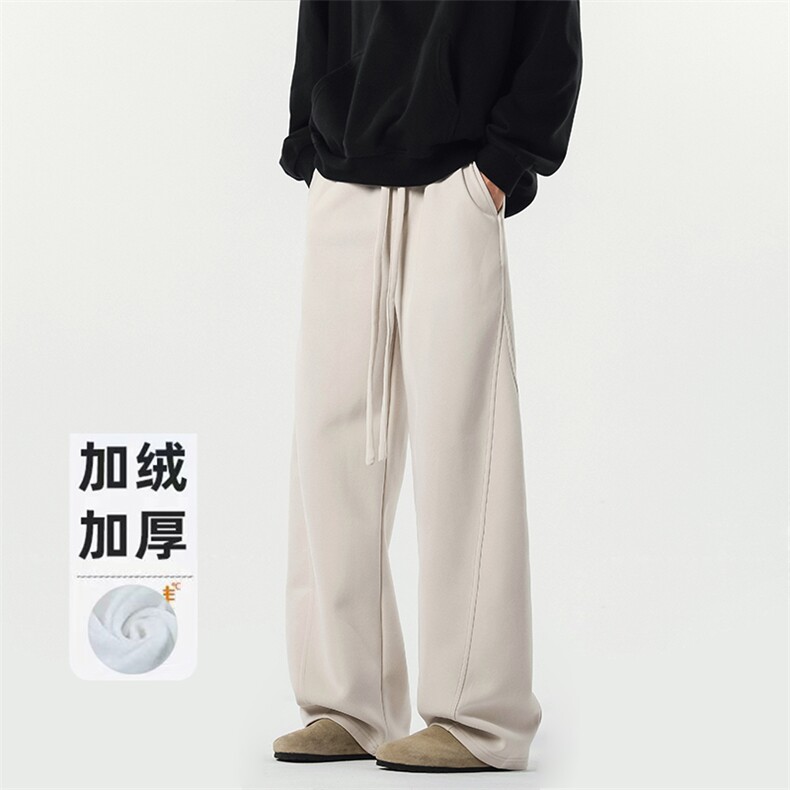 B258-K9928加绒P45控98抖音品质卫裤65%棉35%聚酯纤维,男装休闲裤,电商B258