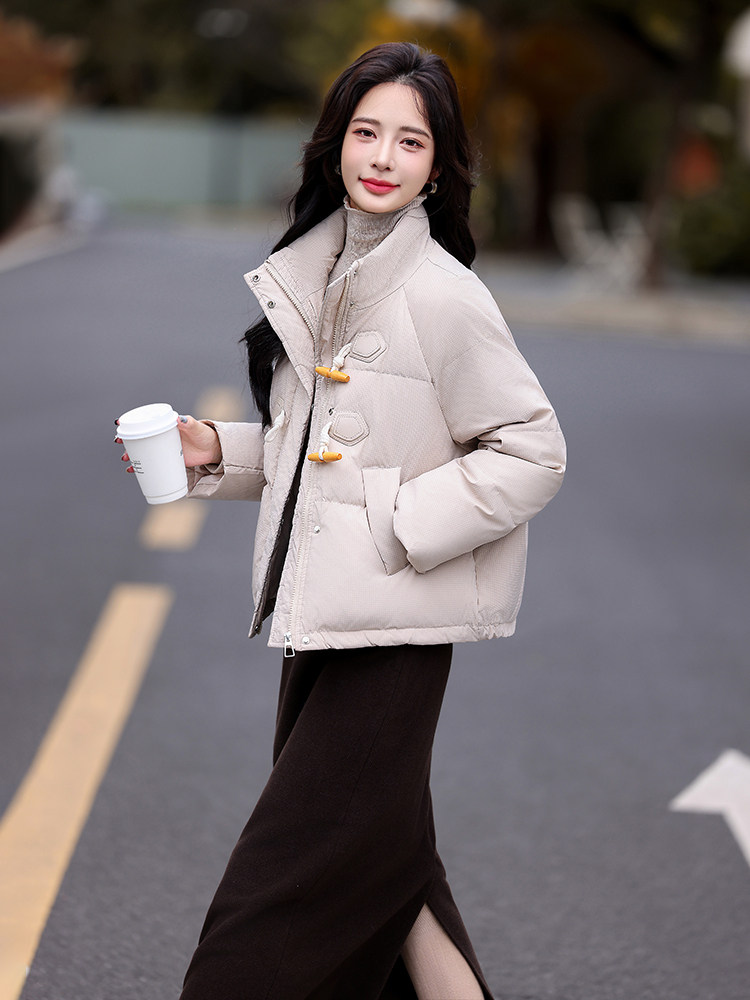 有报告！90%白鸭绒立领羽绒服，档口拿220元,女装羽绒服,天丽