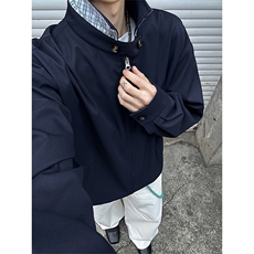 春季撞色格子搭扣立领夹克cleanfit短款外套男C61316-TP5598，男装夹克，电商A102