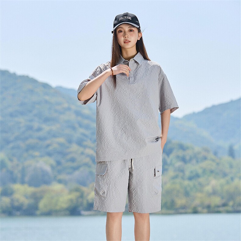 休闲套装夏季新款宽松薄款短袖衬衫短裤两件套 A406 TZ5216 特P65图片