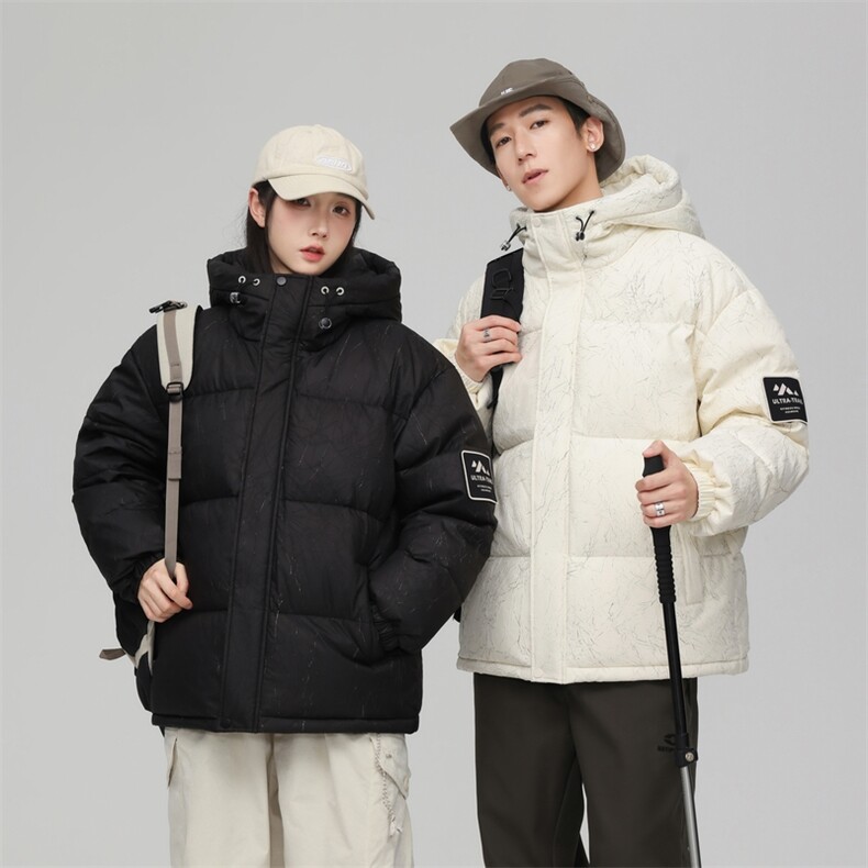 新标90白鸭绒连帽羽绒服时尚休闲简约百搭外套BL0617-P268,男装羽绒服,电商B306