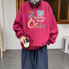 ！圆领卫衣男装港风长袖T恤男外套男WY236-特P23，男装T恤，电商B367