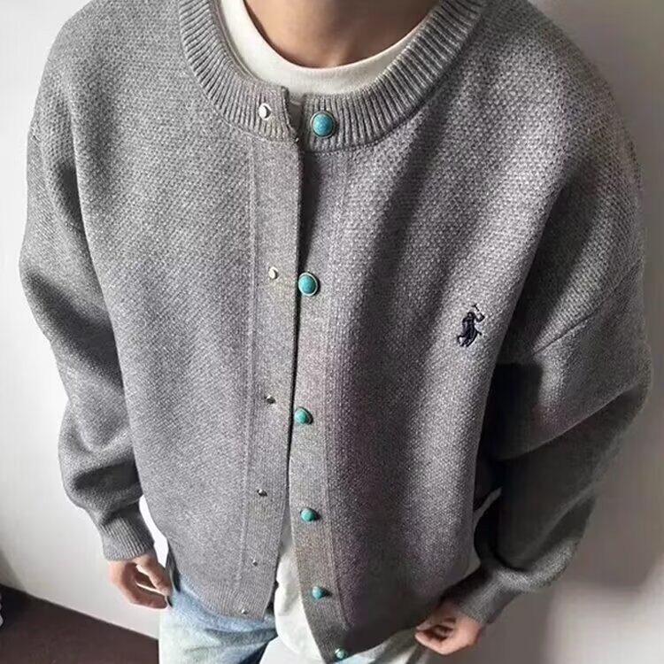 新款针织衫宽松圆领休闲线衣潮流百搭毛衣开衫男513AMY2796P57,男装针织衫/毛衣,星座513A