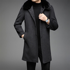 CK8026钱塘2020-2中年男士冬季厚款毛领时尚休闲羽绒服外套P250，男装毛呢大衣，钱塘207-2