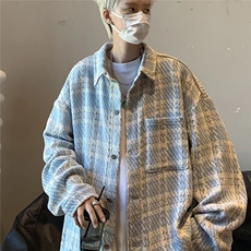 635-P48针织小香风外套男潮牌宽松休闲开衫夹克春秋款复古，男装夹克，电商B323A