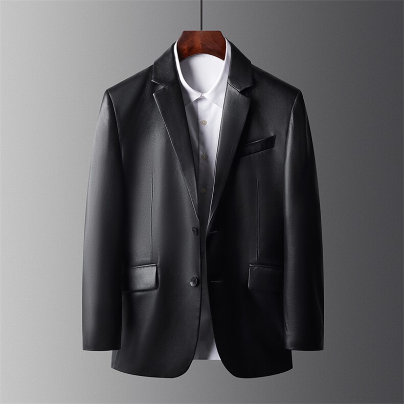 DLSN2310秋冬新款海宁男士绵羊皮皮衣皮西服休闲男装外套百搭,男装西服,电商B360