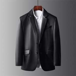 DLSN2310秋冬新款海宁男士绵羊皮皮衣皮西服休闲男装外套百搭图片