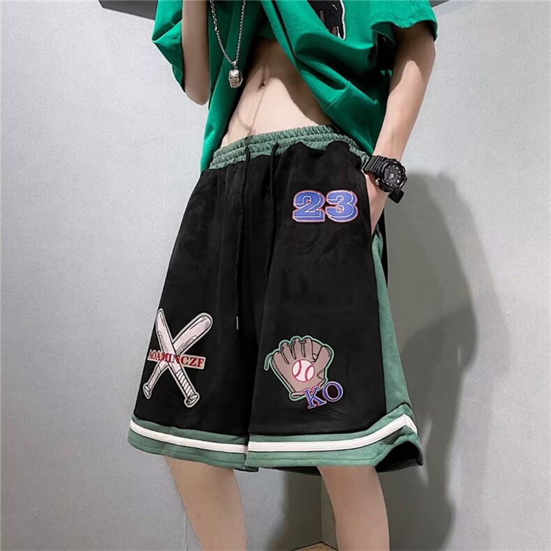 夏季新款休闲裤潮男运动裤简约时尚潮牌宽松型五分裤 K3964-P28图片