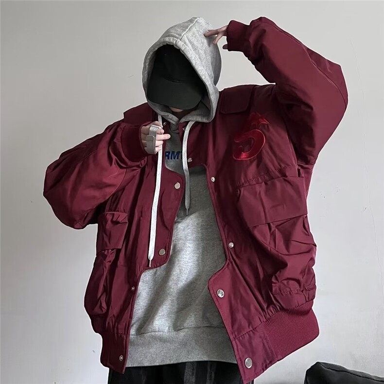 美式复古不规则飞行服男秋冬款棉服外套JS221P80,男装夹克,星座1116-2